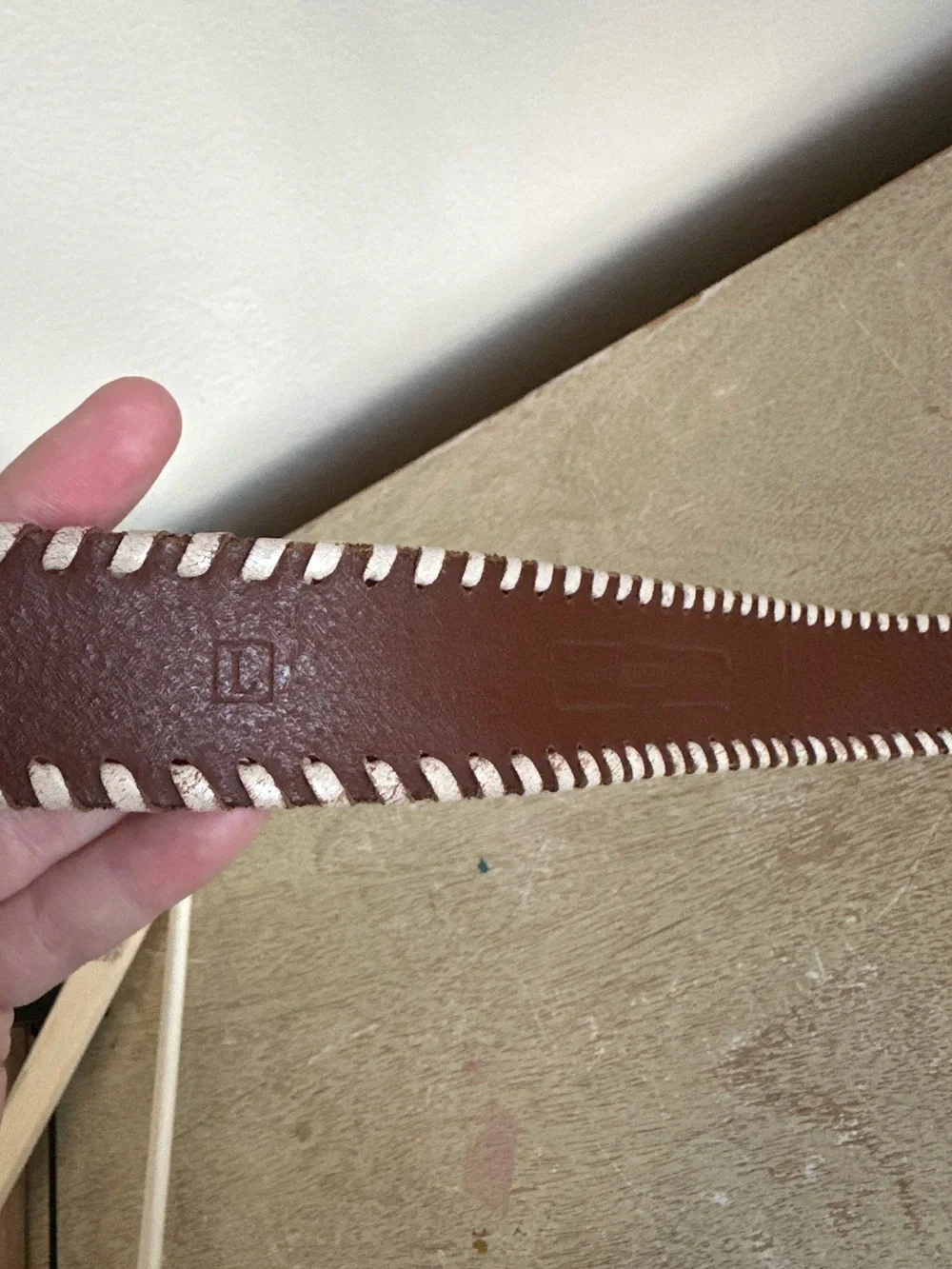 Y2K Fossil Western Leather Belt